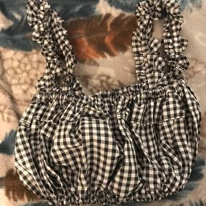 Boohoo gingham crop top